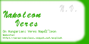 napoleon veres business card